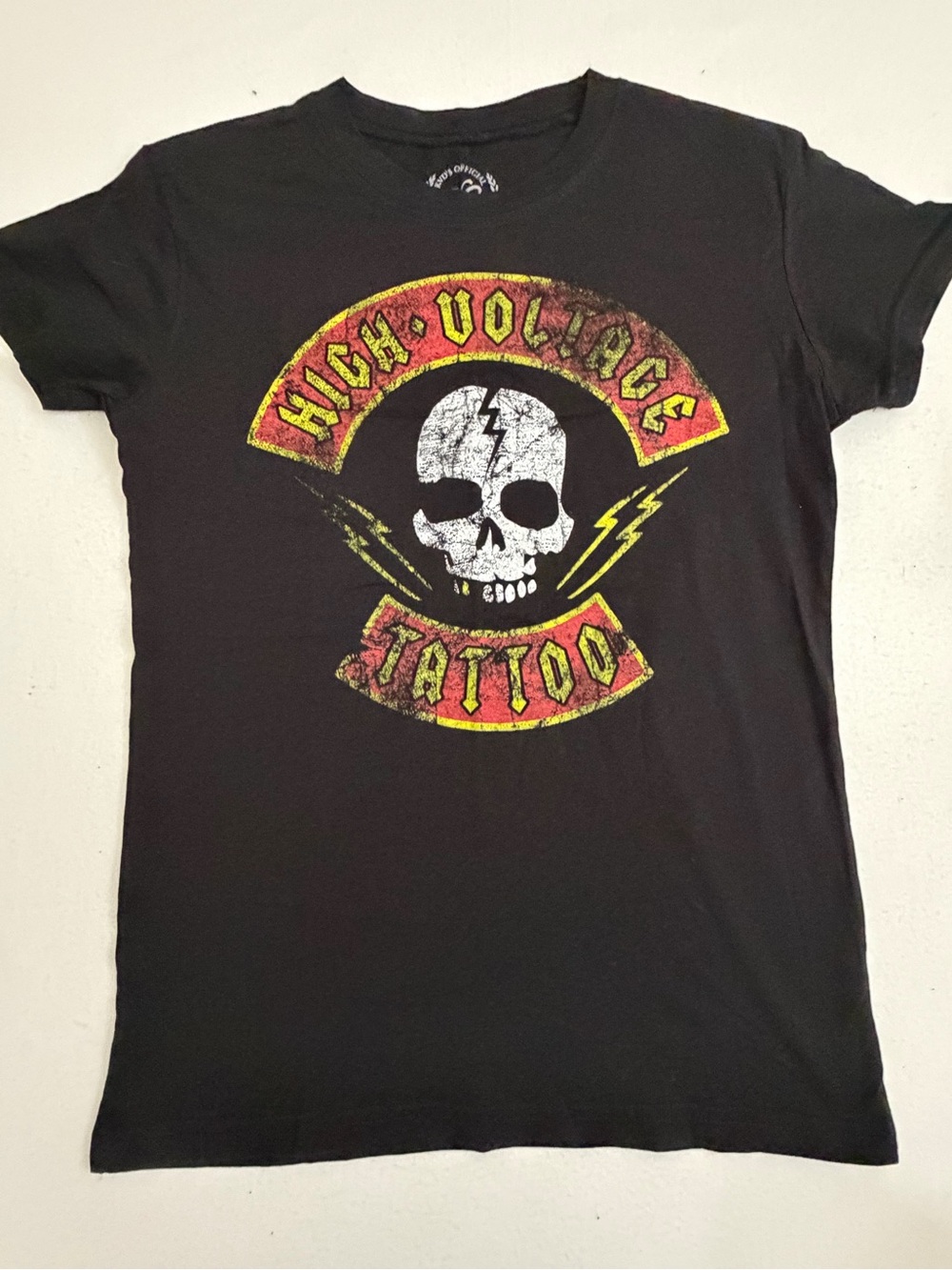 High Voltage Tattoo Hollywood CA Skull Graphic T-Shirt Size M